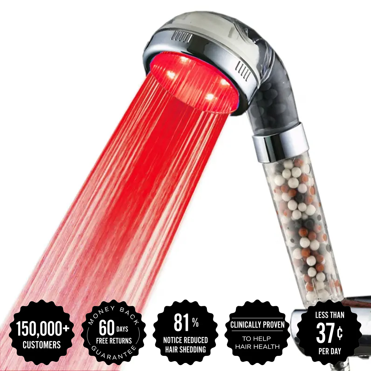 Red Light Filtered Showerhead